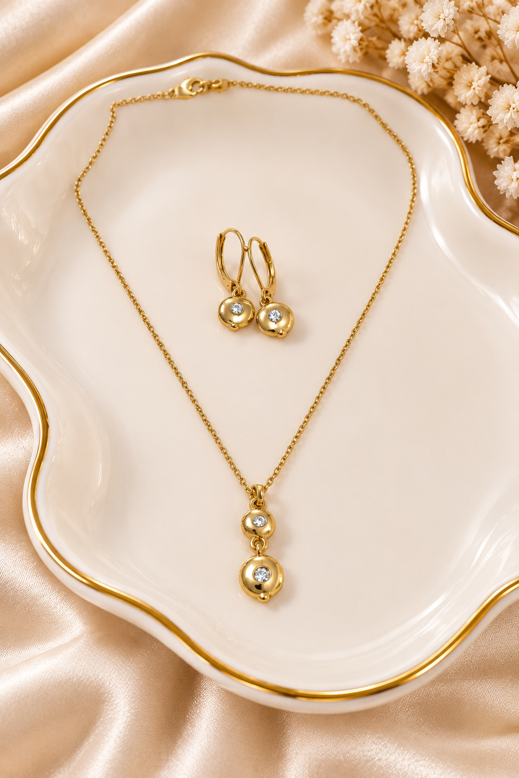 Set Diamantes Incrustados