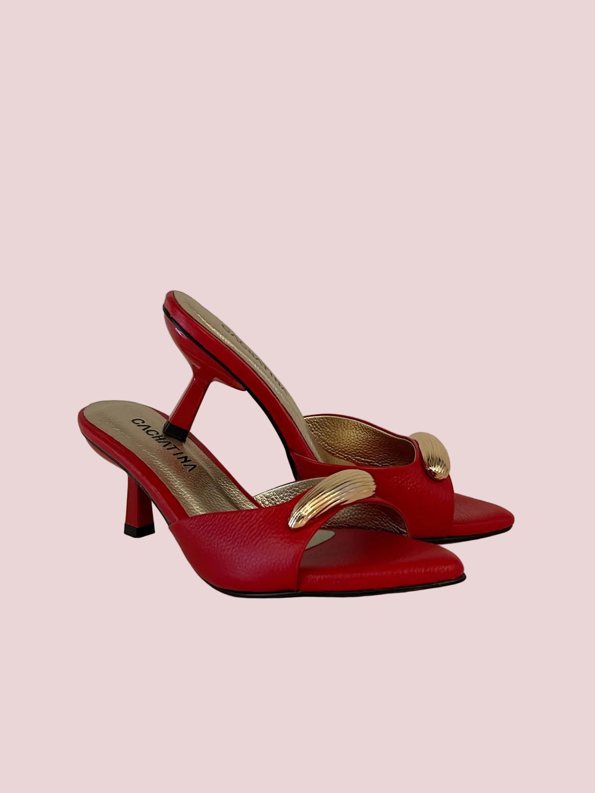 Tacón Cassis - Bambie Rojo x Dorado