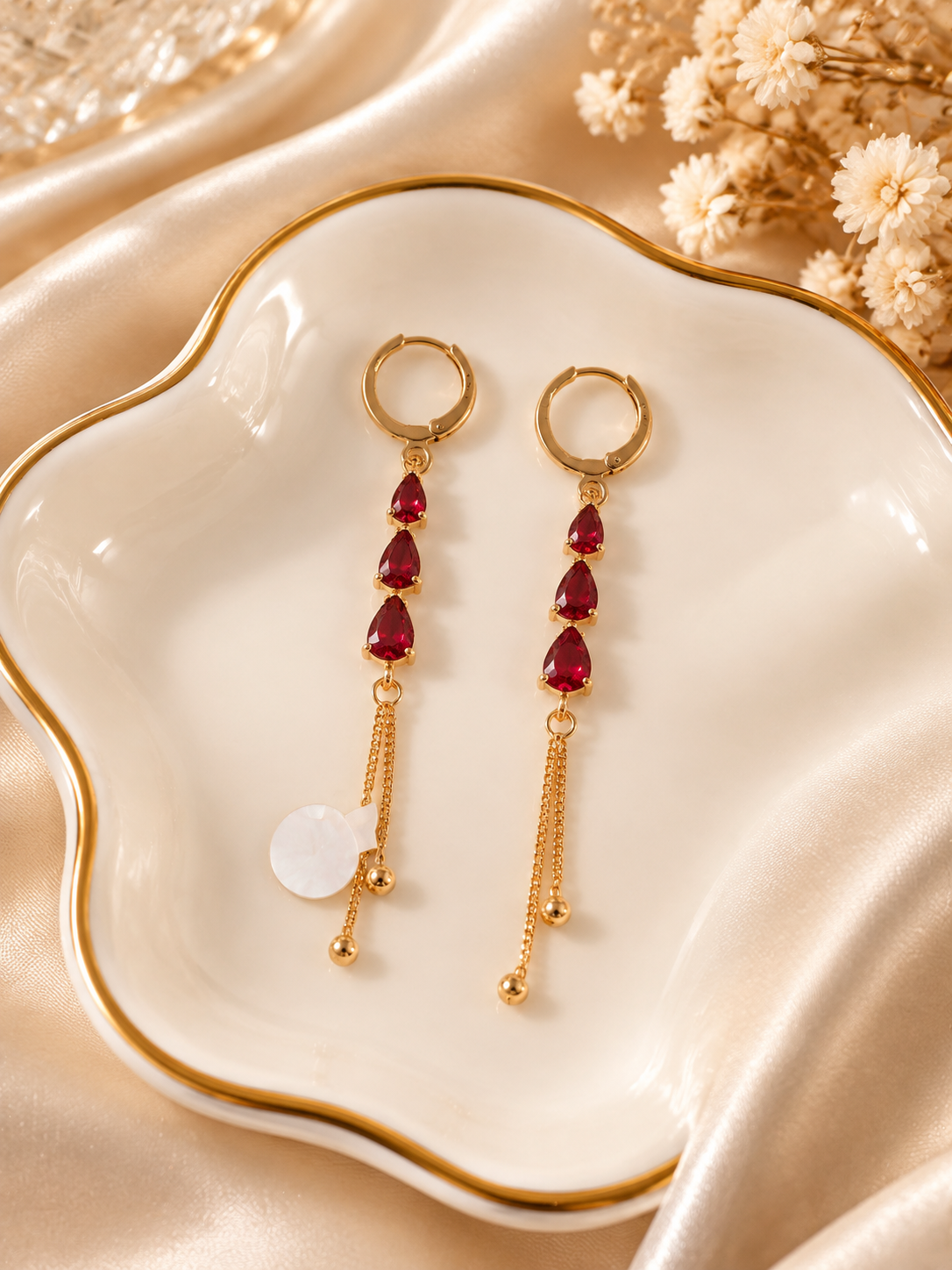 Aretes Largos Rubís
