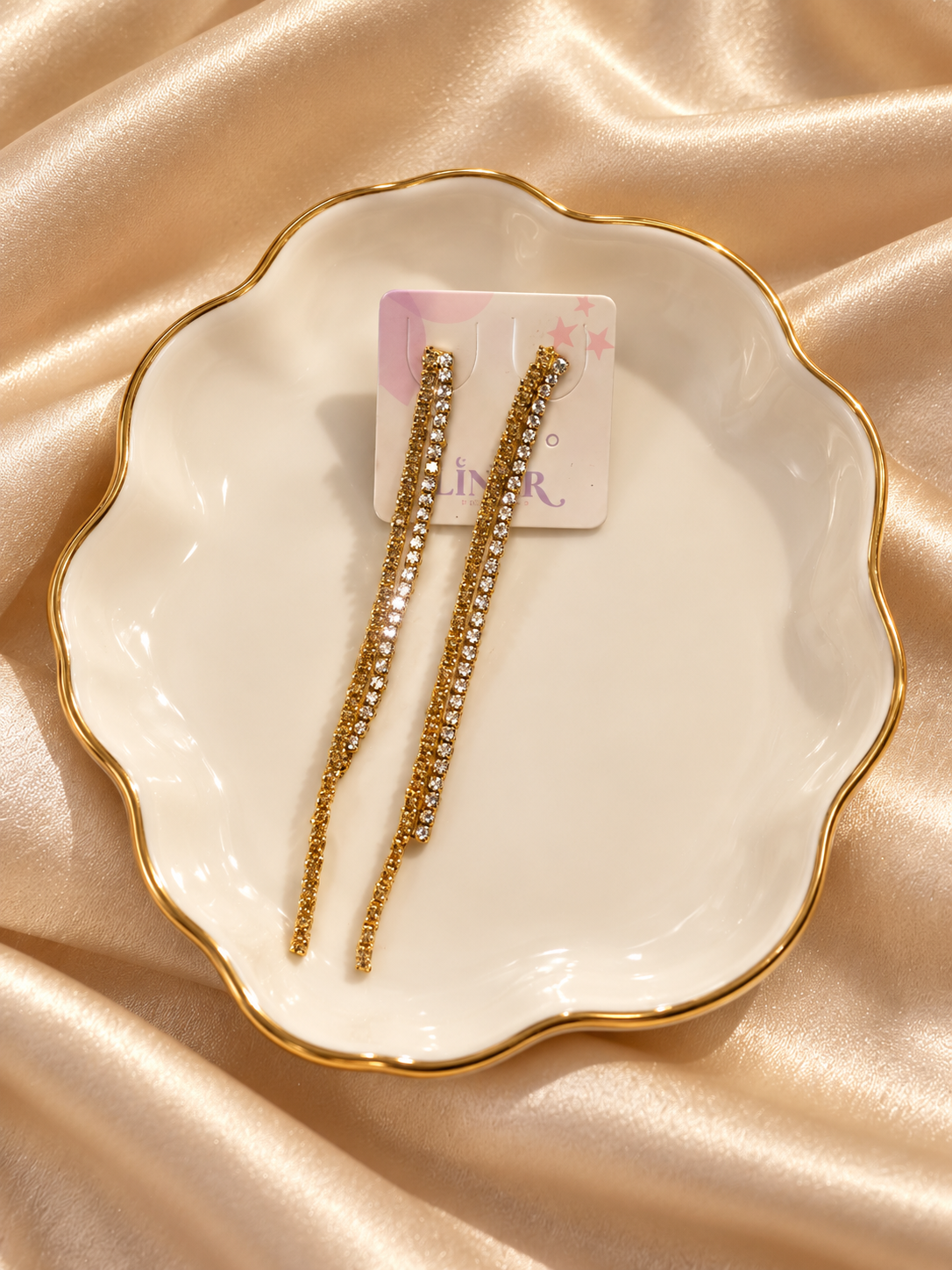 Aretes Largos Brillos